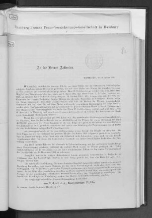 37.1891(1892): Rechnungs-Abschluss für das Geschäftsjahr ... // Hamburg-Bremer Feuer-Versicherungs-Gesellschaft in Hamburg