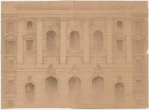 Thiersch, Friedrich von; München; Justizpalast - Mittelbau (Ansicht)