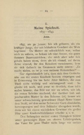 II. Meine Spielzeit. 1837-1843. Jena