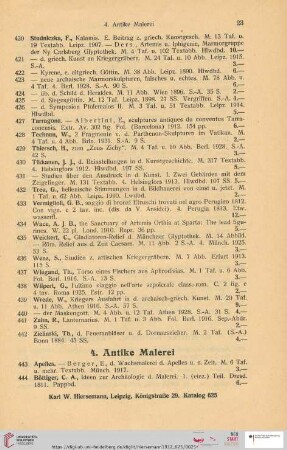 4. Antike Malerei (Nr. 443 - 463)