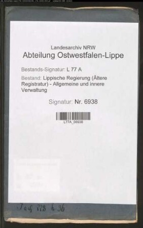 Pensionierung des Amtsdieners beim Untersteueramt zu Vlotho Heinrich Friedrich Topp