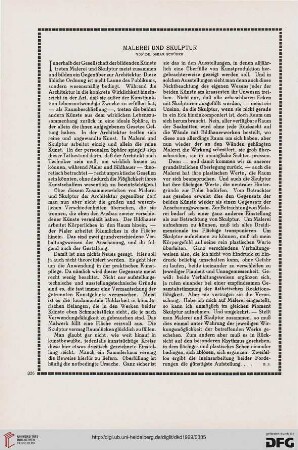 Malerei und Skulptur