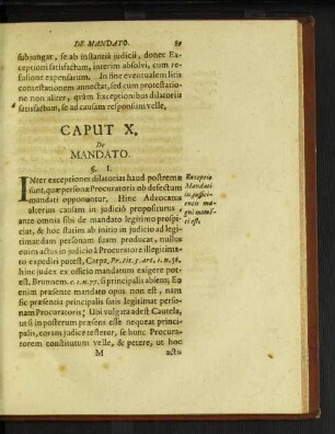 Caput X. De mandato.