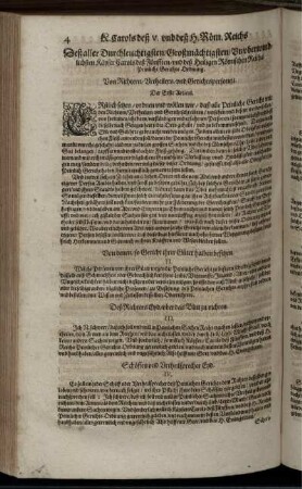 Deß aller Durchleuchtigsten/ Großmächtigsten/ Unuberwindlichsten Käyser Carols deß Fünfften/ und deß Heiligen Römischen Reichs Peinliche Gerichts Ordnung