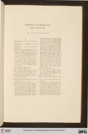 Indice generale delle cose e dei nomi