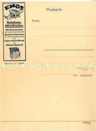 Werbekarte für Rotations-Bürodrucker