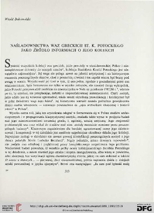 33/34: Naśladownictwo waz greckich St. K. Potockiego jako źródło informacji o jego kolekcji