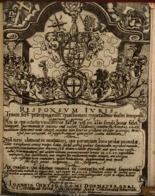 Responsum iuris trium fere praecipuarum quaestionum monetalium nostri temporis : quarum prima est, an is, qui intuitu venditionis factae, vel ex alio simili bonae fidei, tempore, quo moneta in optimo erat valore ... altera, quid iuris obtineat in mutuatore, qui pecuniam loco probae monetae ... tertia, an creditor, qui debitum manans ex contractu ...