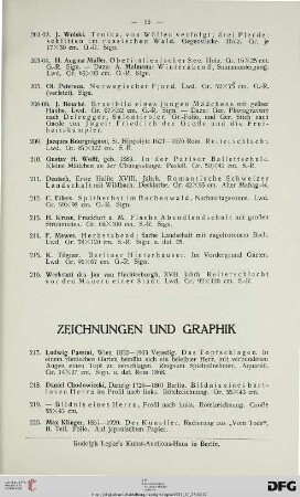 Zeichnungen und Graphik (Nr. 217-246)