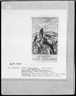 Exlibris Elise Leuschner