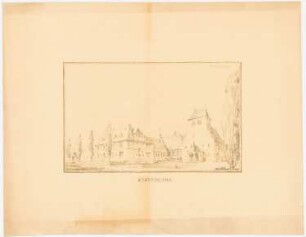 Kirche mit Pfarrhaus, Berlin-Charlottenburg: Aufriss Nordansicht 1:200