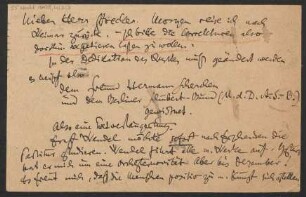 Brief an Willy Strecker und B. Schott's Söhne : 06.10.1920