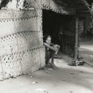Cochin (Kochi), Indien. Hütte aus Kokosmatten