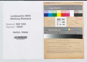 Entnazifizierung Walter Herlich, geb. 20.11.1899 (Oberpostverwalter)