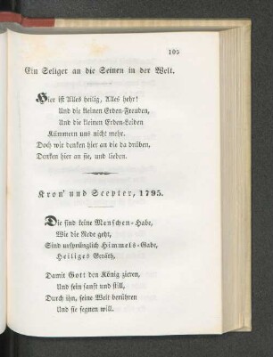 Kron' und Scepter, 1795.