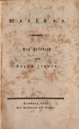 Warschau : Ein Zeitbild