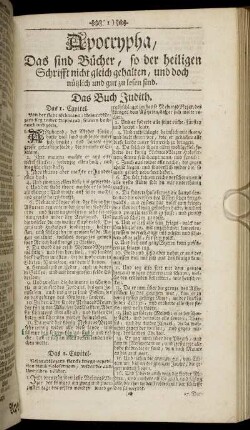 Das Buch Judith. - Das Buch Tobiä.