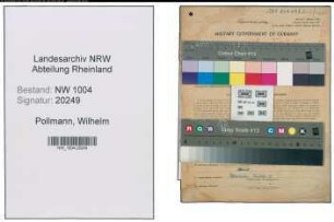 Entnazifizierung Wilhelm Pollmann , geb. 03.07.1911 (Kaufm.Angestellter)