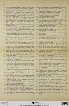 Metallarbeiten, Email, Zinn, Bronze usw., Plaketten (Nr. 485-533)