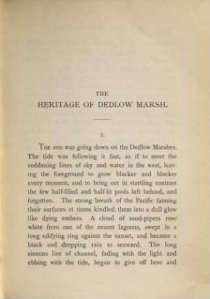 The heritage of Dedlow Marsh and other tales
