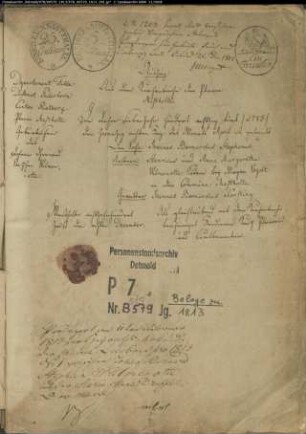 Belegakte zu den Heiratsregistern 1813 und 1814 der Munizipalität Liesborn (2 Bände)