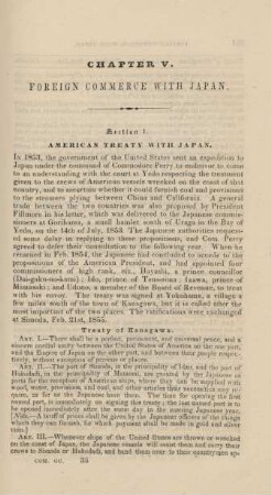 Chapter V. Foreign commerce with Japan