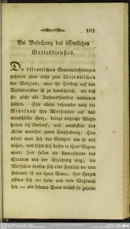Bei Besuchung des öffentlichen Gottesdienstes