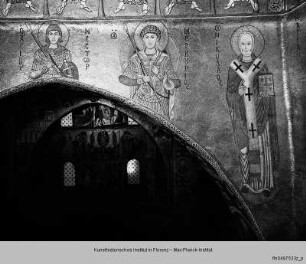 Bildprogramm des Palazzo dei Normanni : Heilige Theodor Tiro, Demetrius, Nestor, Merkurius von Saloniki, Nikolaus