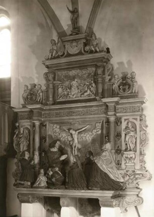 Epitaph : Epitaph. Stein (1615; D. Schwenke). Waltirsche (heute Velké Březno-Valtířov). Kirche