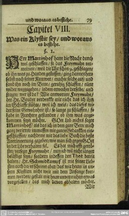 Capitel VIII. Was ein Klystir sey, und woraus es bestehe