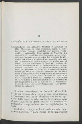 II - Ubicación de las mercedes de las capitulaciones