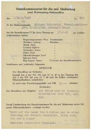 Ebinger, Friedrich
