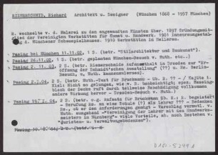 Teilübersetzungen der Briefe zw. Richard Riemerschmid und Hermann Muthesius (Inhalte der Schreiben)