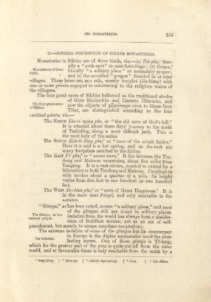 II.- General description of Sikhim monasteries