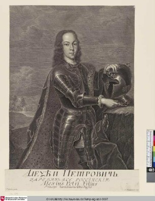 [Alexei Petrowitsch Zarewitsch, Sohn Petrus I. Zar von Russland; Alexej Petrovic Carevic, son of Peter I. tsar of Russia]
