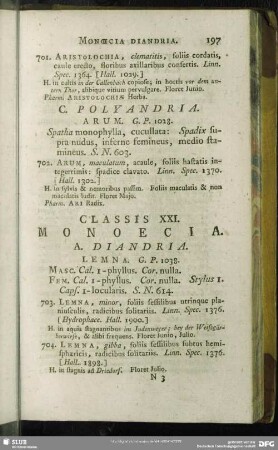 Classis XXI. Monoecia