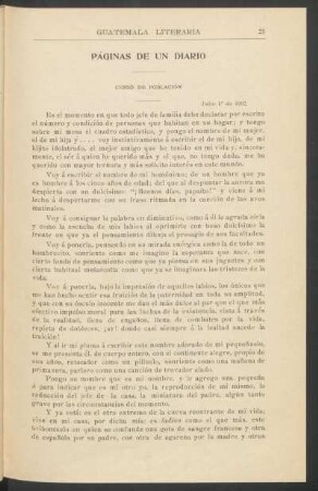 Páginas de un diario : Censo de población
