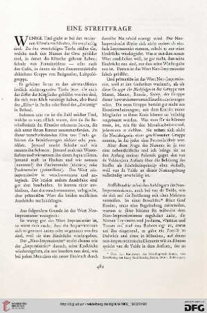 Eine Streitfrage
