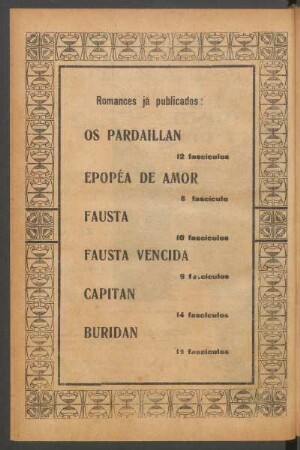 Romances já publicados