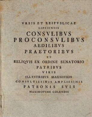 De aquis Lipsiensibus, 2. ... Dissertatio altera
