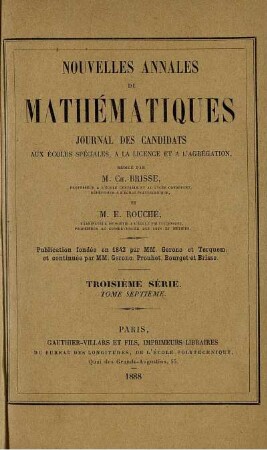 47: Nouvelles annales de mathématiques