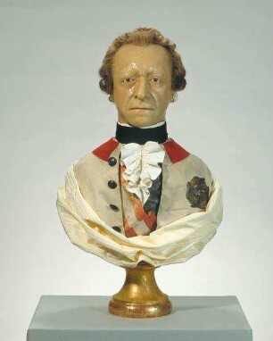 Büste des Prinzen Friedrich Josias von Sachsen-Coburg-Saalfeld (1737 - 1815) in der Uniform eines österreichischen Generalfeldmarschalls mit dem Großkreuz des Militär-Maria-Theresien-Ordens