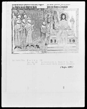 Rudolf von Ems, Weltchronik — Gott segnet Abraham, Folio 37recto