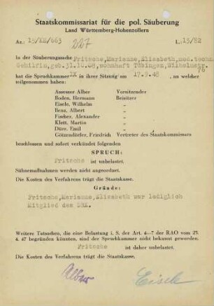 Fritsche, Marianne Elisabeth