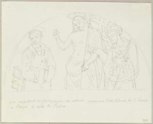 Holztafel im Dom von S. Lorenzo zu Perugia für P. Perugino gehalten