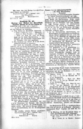 In nicht öffentlicher Sitzung (67.), 13. Februar 1907