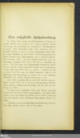 Eine mißglückte Spitzelwerbung