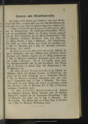 Sonnen- und Mondfinsternisse