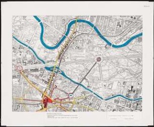 City-Bereich, Berlin Schinkelwettbewerb 1987: Lageplan: Städtebauliches Konzept 1:4000