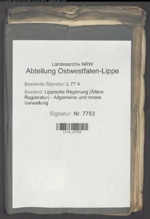 Maischsteuer aus dem Amt Varenholz, Vogtei Langenholzhausen